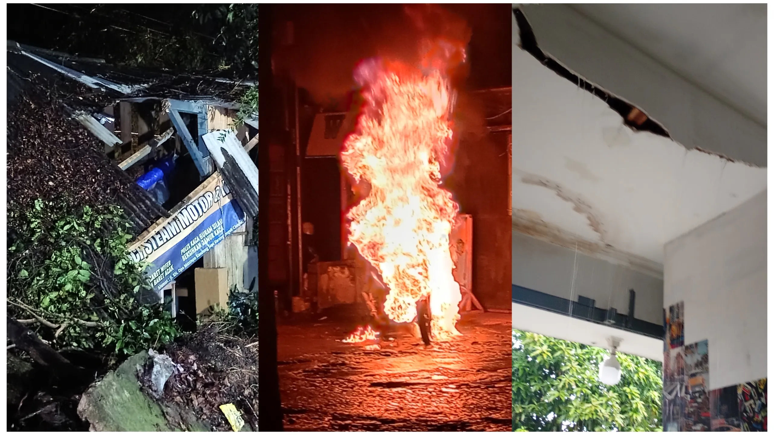 Imbas Hujan Es dan Angin Kencang, Malam Takbiran 2026 di Sindangasih dalam Gelap Gulita