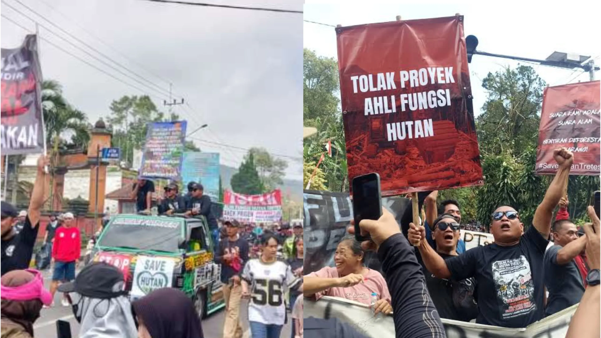 Ribuan Massa di Pasuruan Turun Tolak Alih Fungsi Hutan Jadi Real Estate