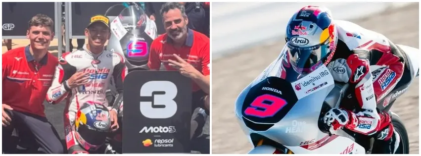 Gema Indonesia Raya di Tanah Brasil, Pembalap Indonesia Sukses Capai Podium di Ajang Moto3