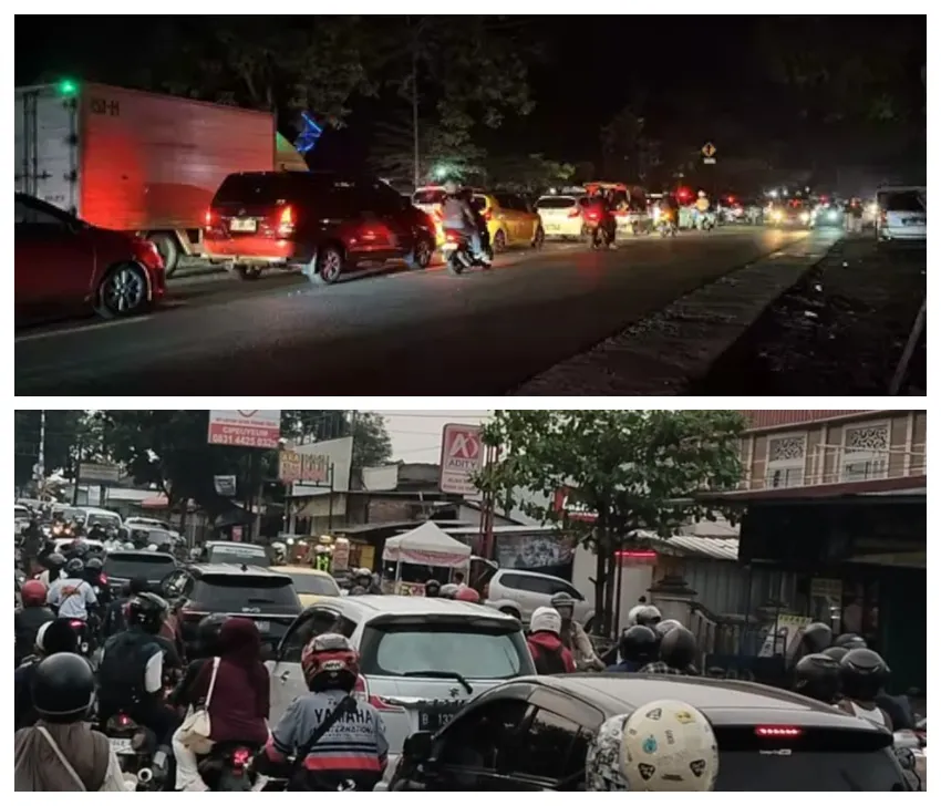 Akibat Aktivitas Pemudik dan Wisatawan, Jalur Bandung Ke Cianjur Padat Merayap Hingga Tembus Rajamandala