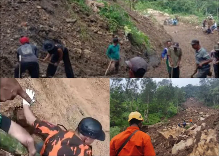 Dua Makam Hilang Terbawa Longsor di Batulawang Cianjur, 4 Keluarga Kini Mengungsi