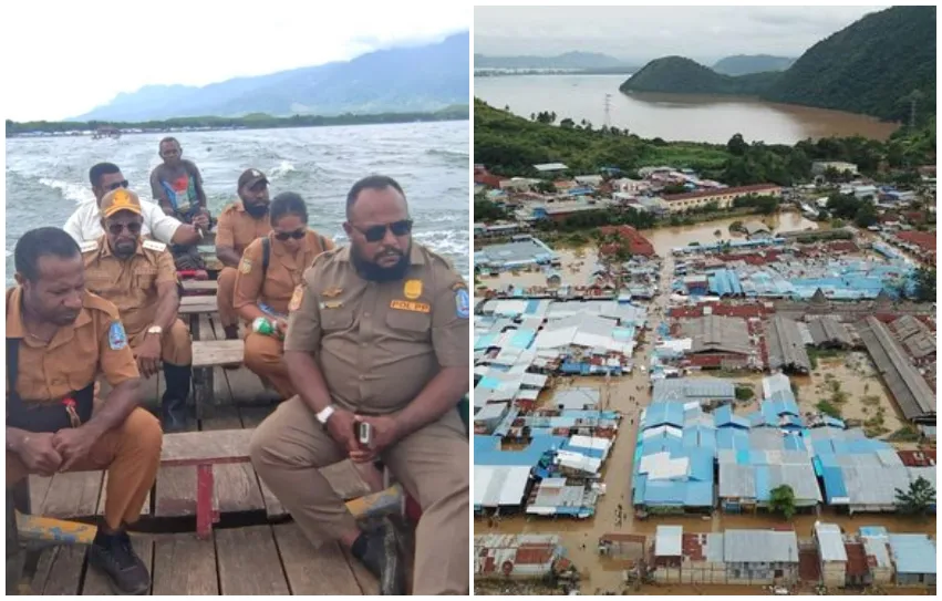 Jayapura Banjir Efek Diguyur Hujan Semalaman, Bupati Jayapura Langsung Tinjau Lokasi dan Gerakkan Massa Untuk Kerja Bakti Pada 3 April 2026