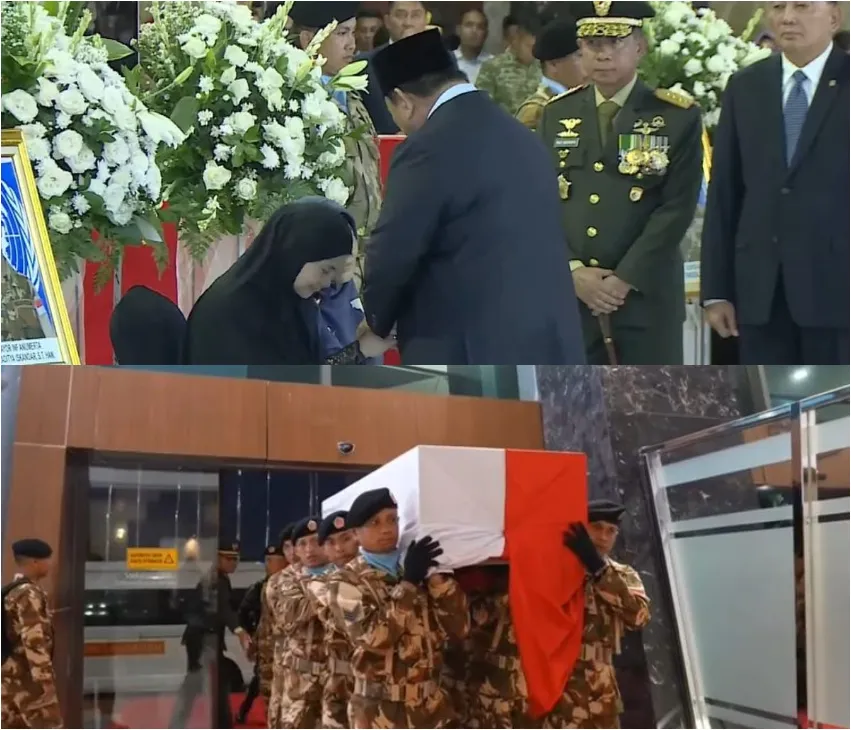 Presiden Prabowo Temui 3 Keluarga Pasukan Perdamaian TNI Gugur di Bandara Soetta
