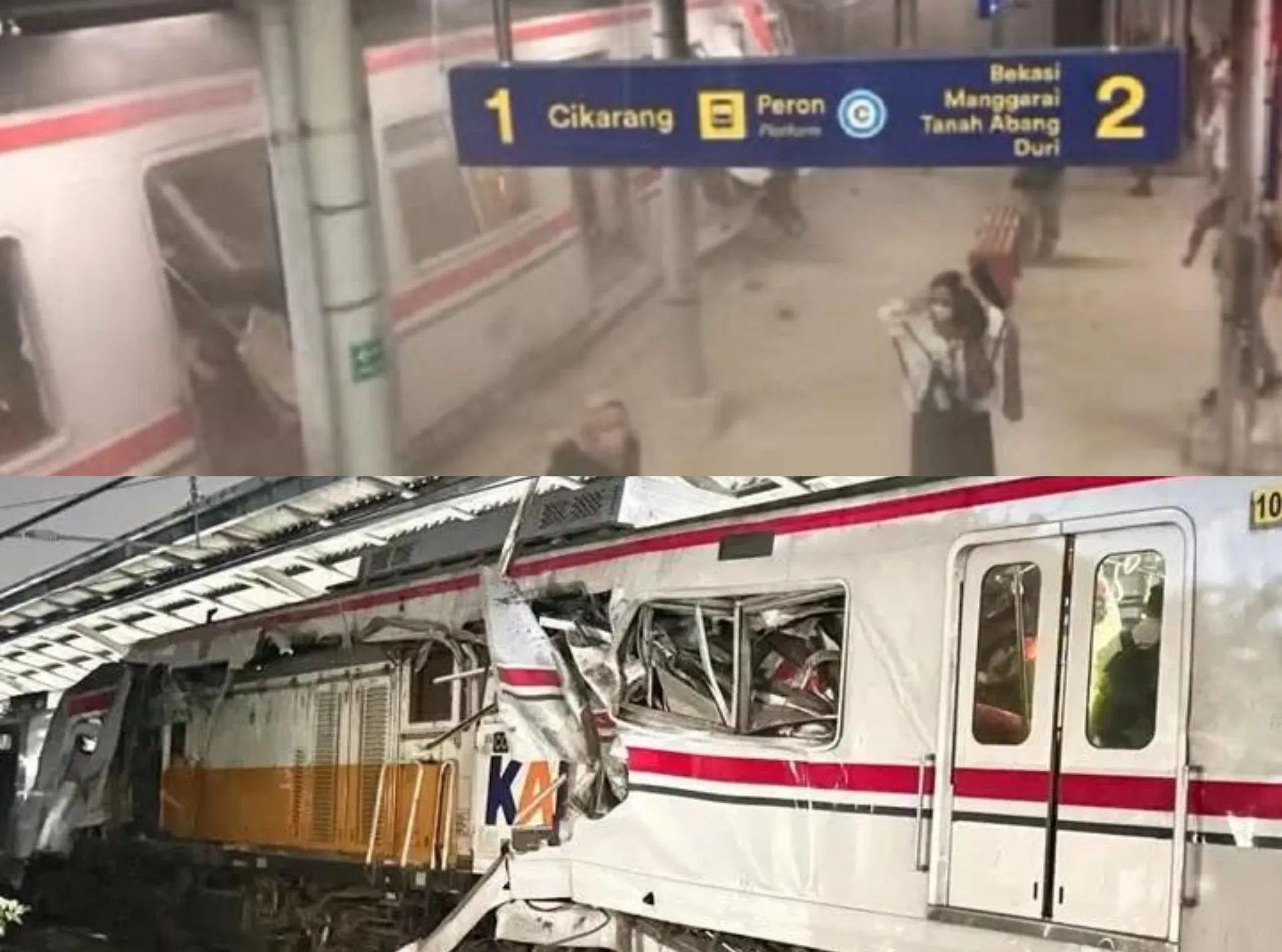 PETAKA! KA Jarak Jauh Argo Bromo Anggrek Seruduk Kereta Rel Listrik di Stasiun Bekasi Timur