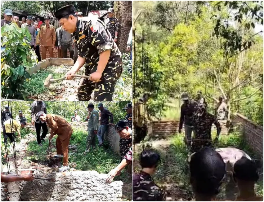 Diduga Palsu, Aparat Bersama Warga Bongkar Situs Makam Keramat di Pandeglang
