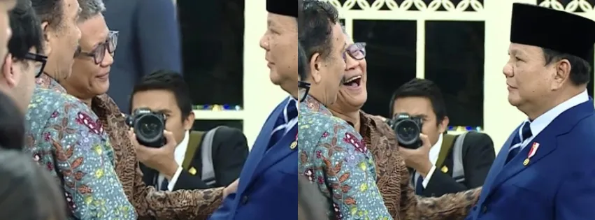 Ketika Presiden Prabowo Salami Rocky Gerung dan Syahganda Nainggolan di Istana