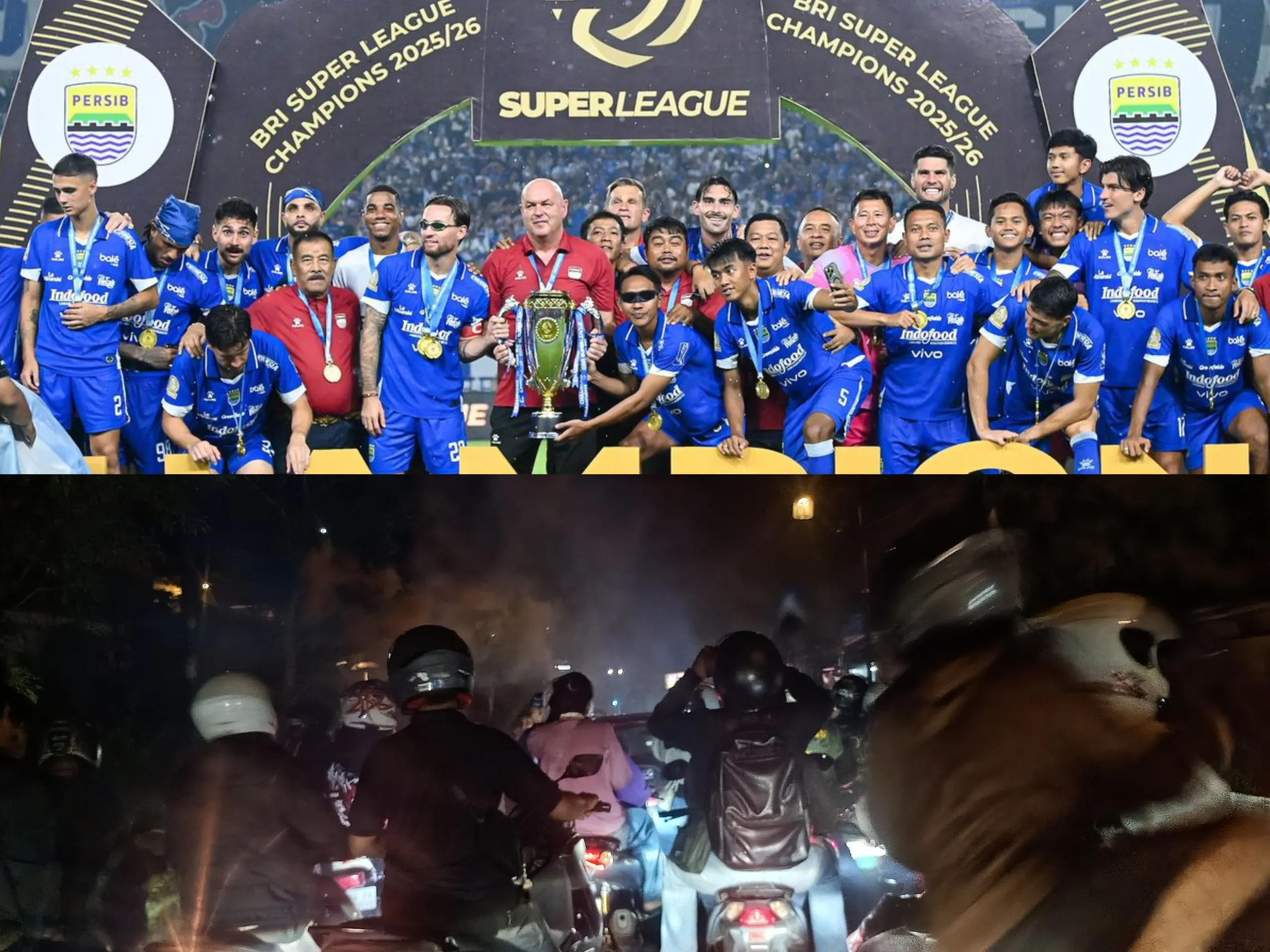 Hattrick Persib Bandung Juarai Liga 1 Indonesia Musim 2025/2026, Masyrakat Bandung Tumpah Ruah Bergelora Ria