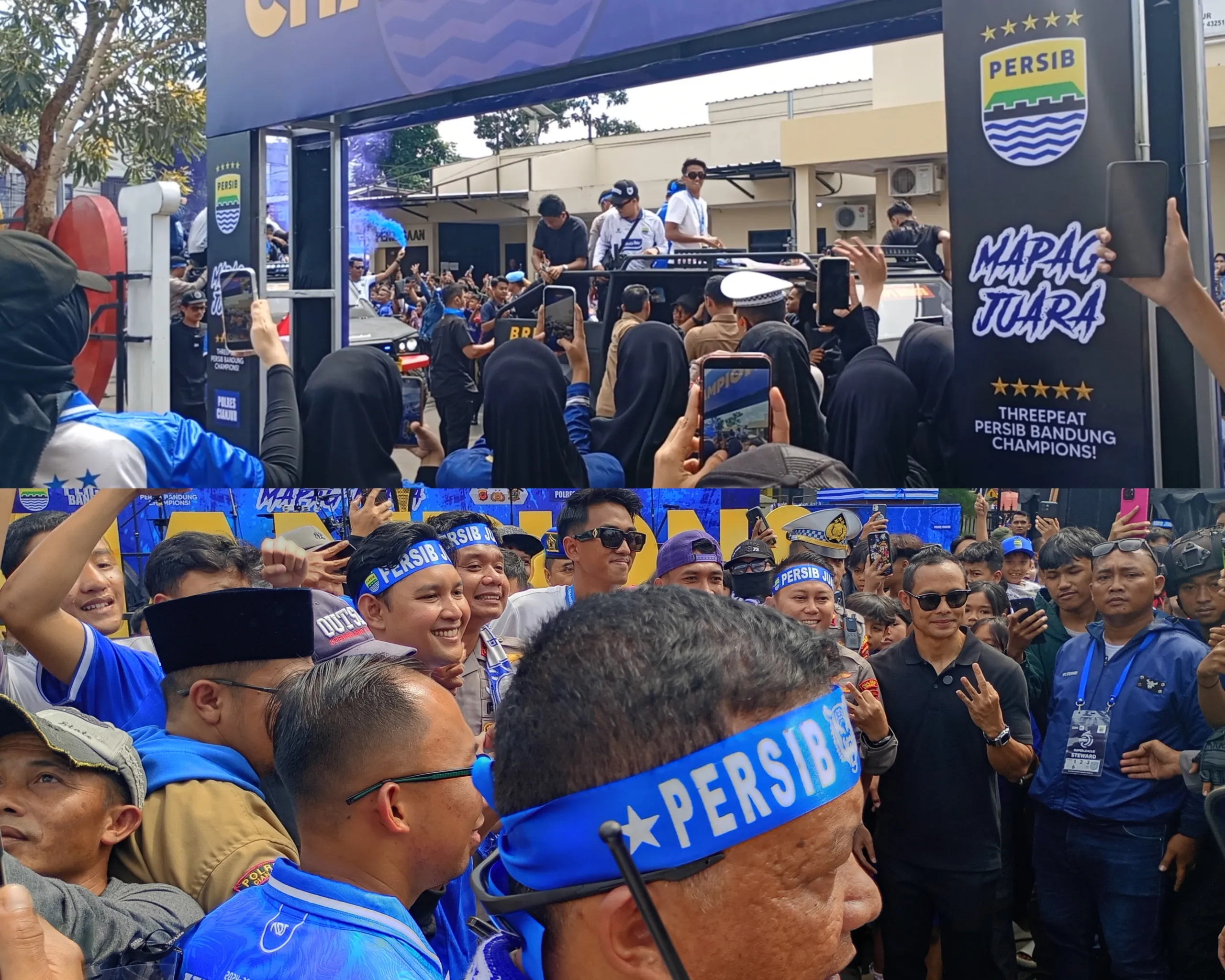 Api Biru Semangat Warga Cianjur Sambut Sang Juara Liga 1