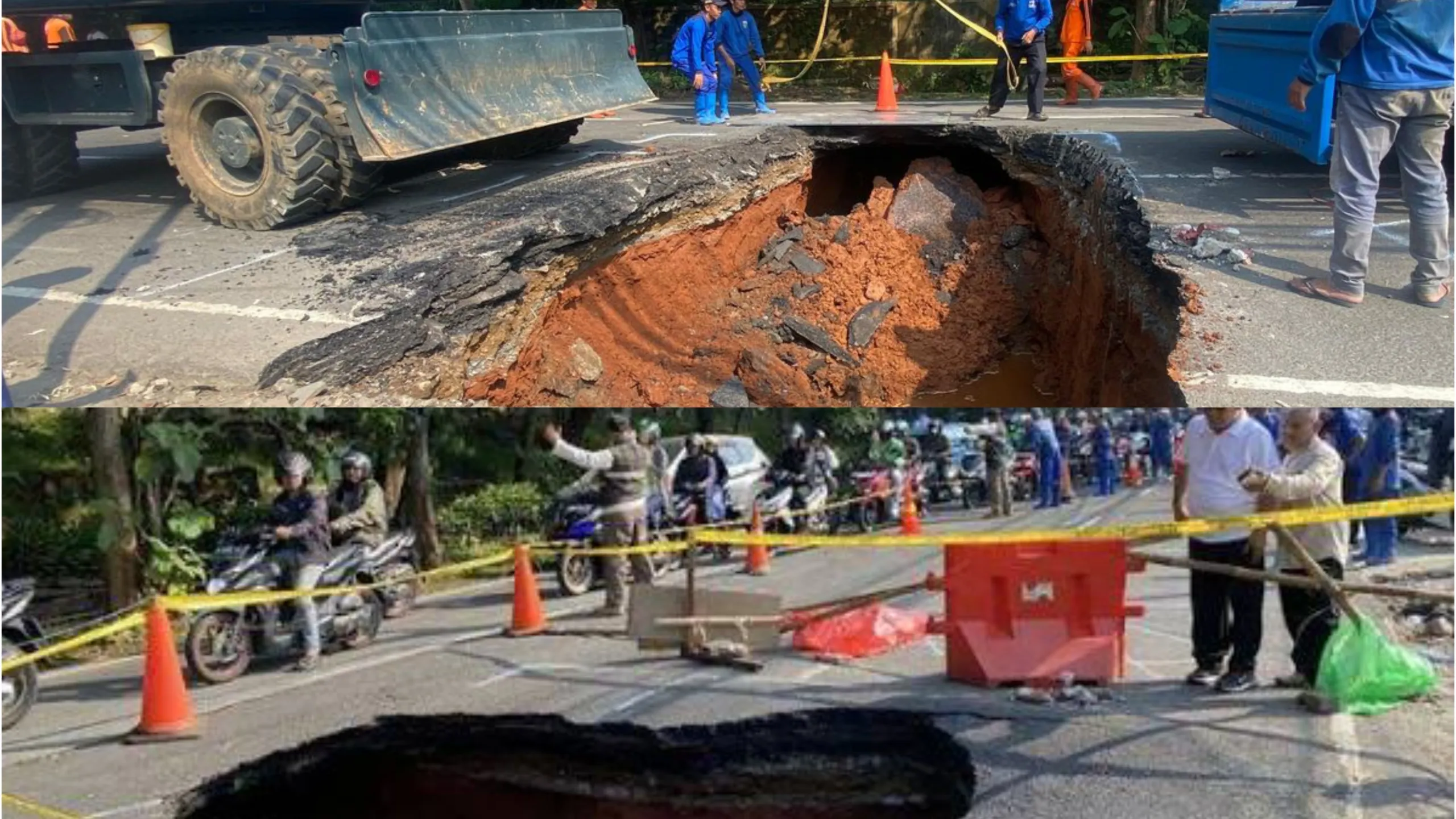 Jalan Lenteng Agung Amblas, Warga Dipaksa Menggunakan Satu Jalan