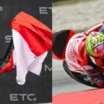 Indonesia Raya Bergema di Portugal, Pembalap Asal Sleman Sukses Raih Pole Position Dalam Ajang Moto3