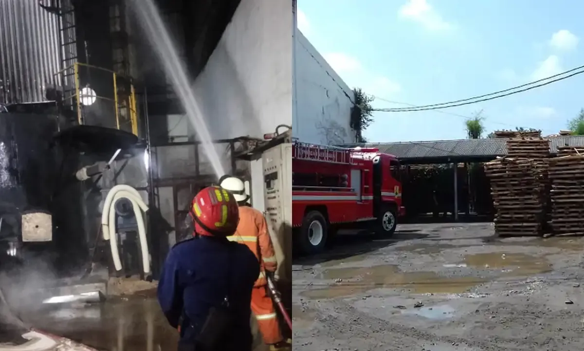 Akibat Pipa Oli Bocor Pabrik Mebel Milik Keluarga Presiden RI Ke-7 Terbakar