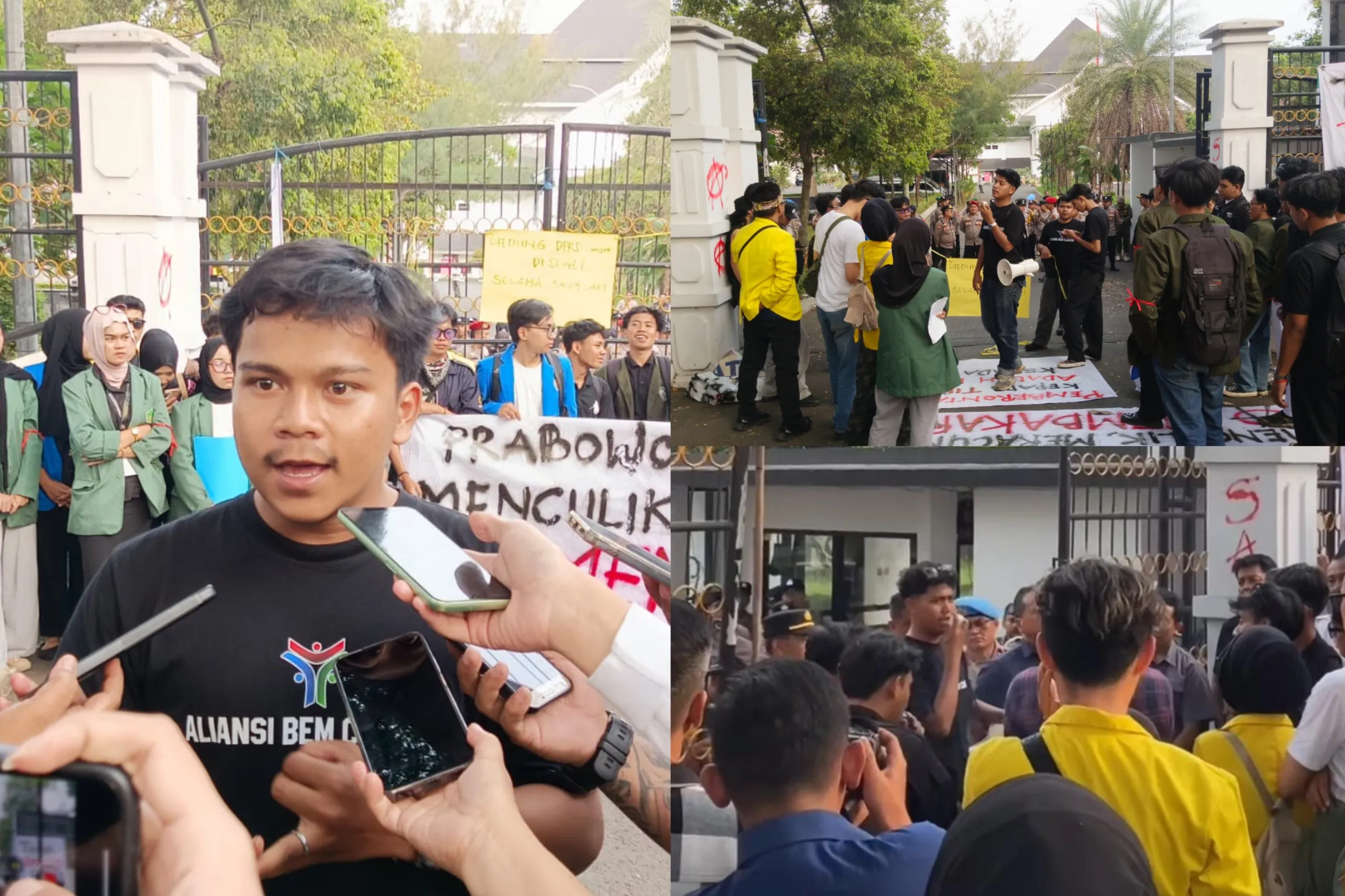 Evaluasi 2 Tahun Kepemimpinan Prabowo-Gibran, Aliansi BEM Cianjur Geruduk Gedung DPRD