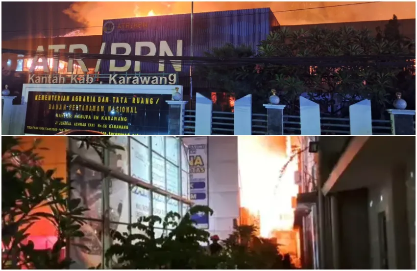 Kantor BPN Karawang Kebakaran