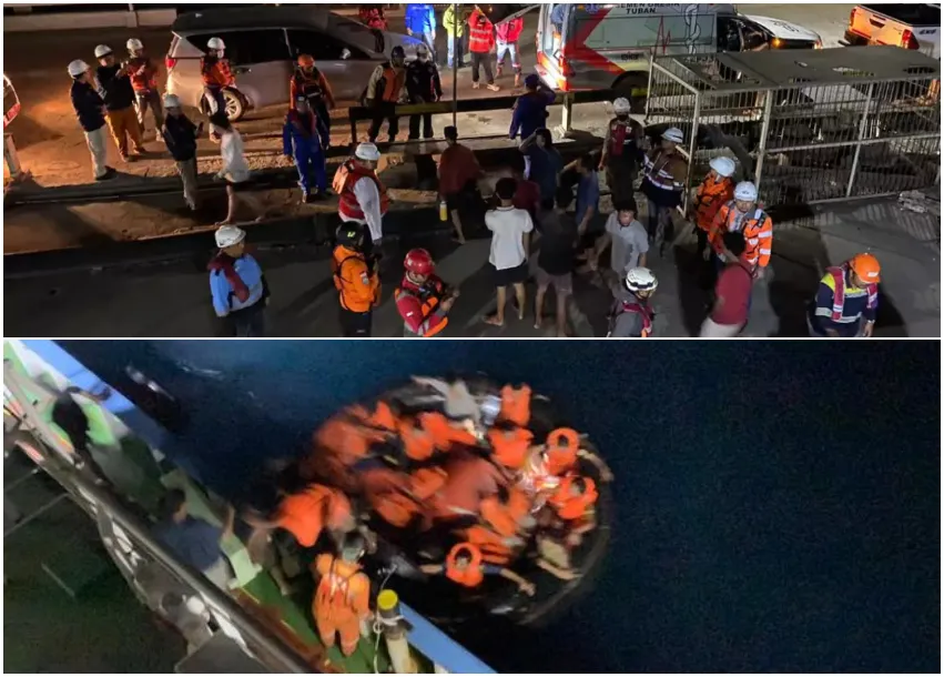 Sigap! 17 Kru MV Khatulistiwa 8 Dievakuasi Tugboat Pertamina di Perairan Tuban